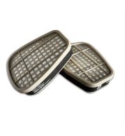 3M 6001 Organic Vapor Cartridge (Pair) | Bayonet Mount | Solvent/Paint Fumes Protection | Use with 3M 6000/7000/FF‑400 Respirators | Compatible with Prefilter Retainers